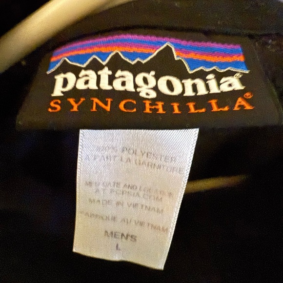 Patagonia Black Lightweight Fleece Pullover Jacket - Picture 2 of 2